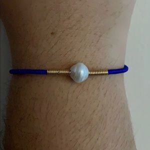 Alvaro Avila Bracelet with Pearl - Blue